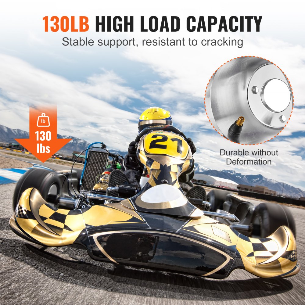 10×4.50-5 4PR/TL P607G - VEVOR 10" Go-Kart Tires, 130 lbs Capacity