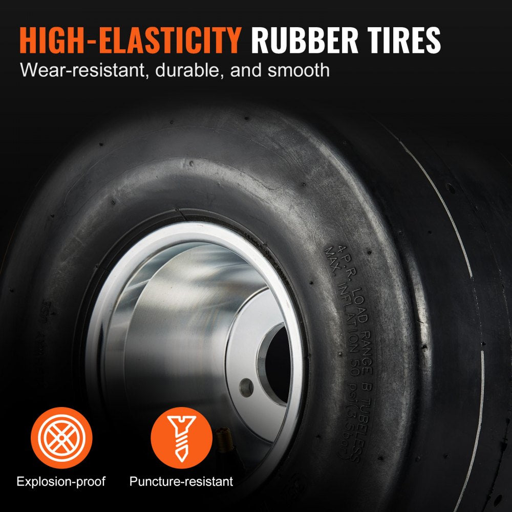 11×6.00-5 4PR/TL P607G - High-Elasticity Go-Kart Tires with 185 lbs Capacity