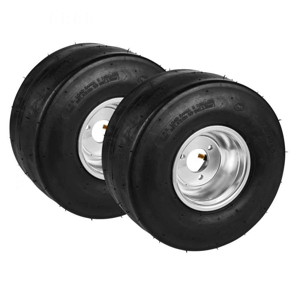 11×6.00-5 4PR/TL P607G - High-Elasticity Go-Kart Tires with 185 lbs Capacity