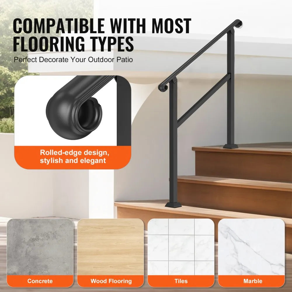 KD-23 - Durable Adjustable Handrails for Safe Outdoor Steps