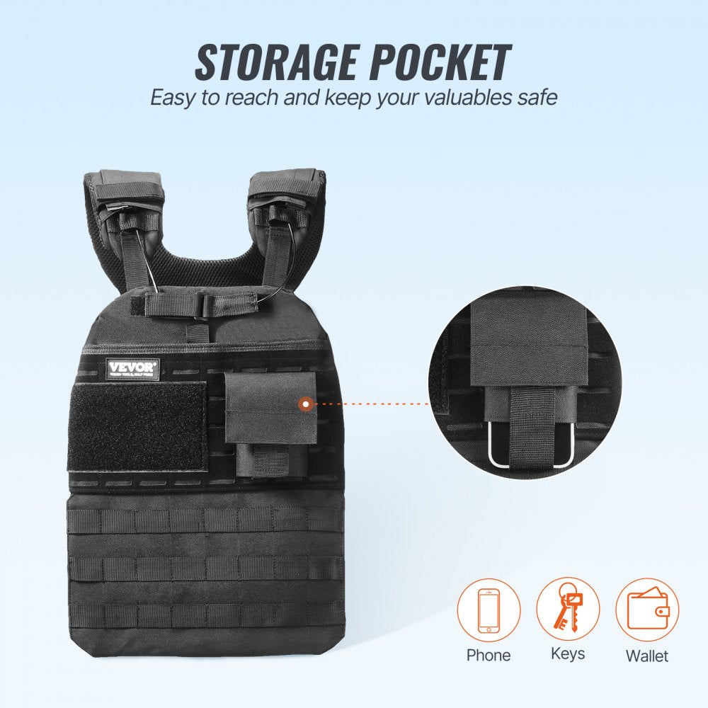 JS-VEST010 - Adjustable 3.5-40 lbs Weighted Vest for Customized Workouts