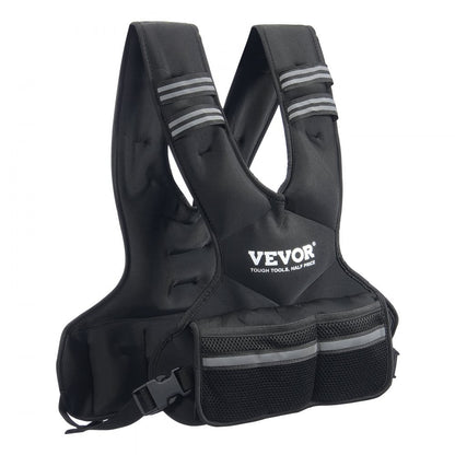 JS-VEST006-1 - Neoprene Adjustable Weighted Vest, 11-20 lbs, Breathable Design