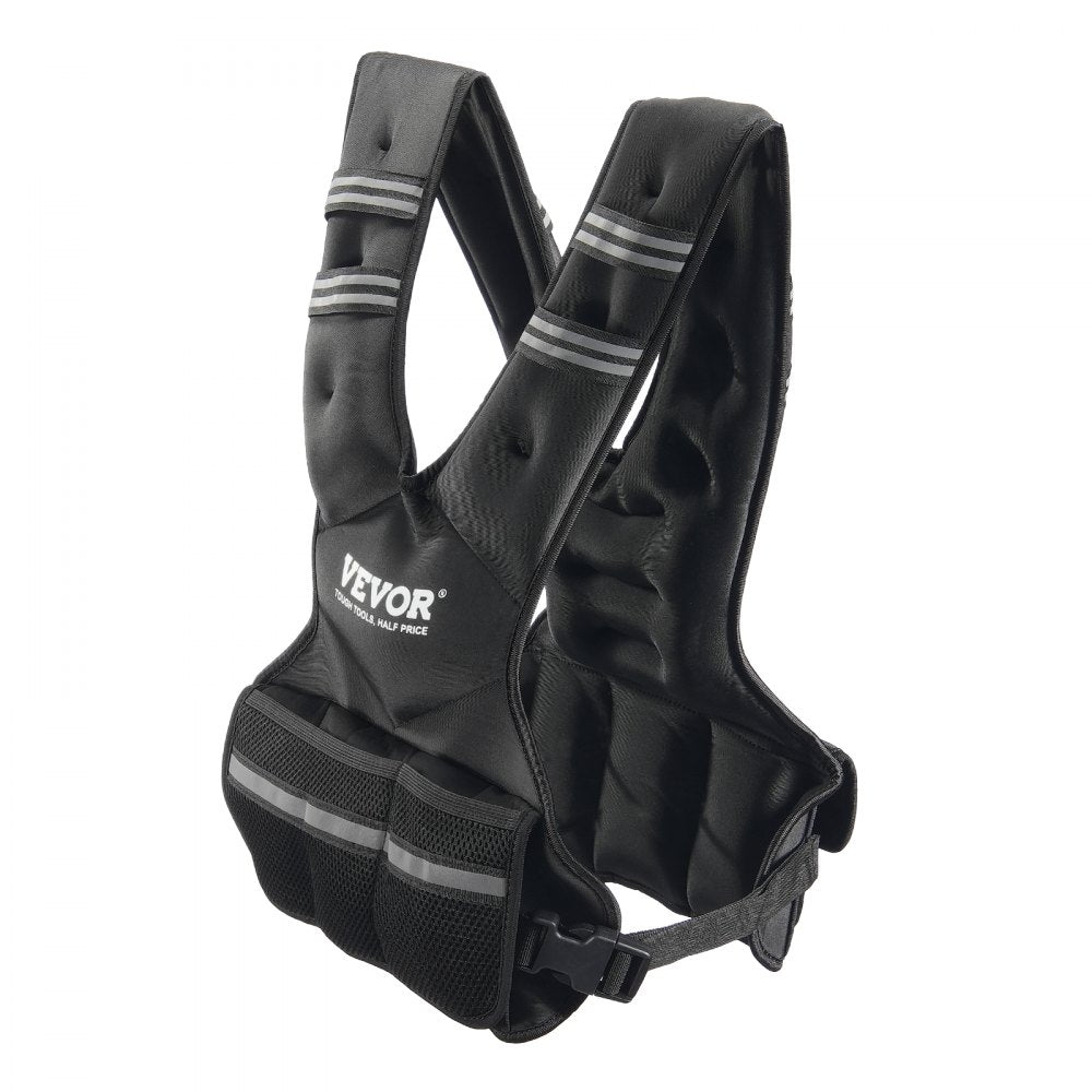 JS-VEST006-2 - Adjustable Neoprene Weighted Vest 20-32 lbs with Reflective Trim