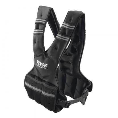 JS-VEST006-2 - Adjustable Neoprene Weighted Vest 20-32 lbs with Reflective Trim
