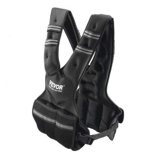 JS-VEST006-2 - Adjustable Neoprene Weighted Vest 20-32 lbs with Reflective Trim