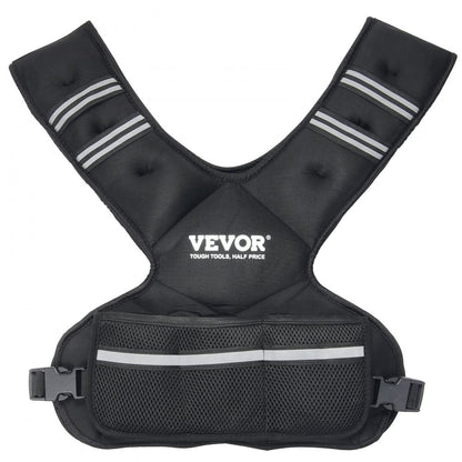 JS-VEST006-2 - Adjustable Neoprene Weighted Vest 20-32 lbs with Reflective Trim