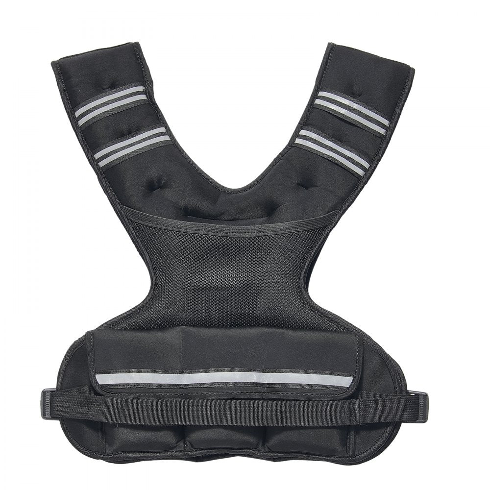 JS-VEST006-2 - Adjustable Neoprene Weighted Vest 20-32 lbs with Reflective Trim