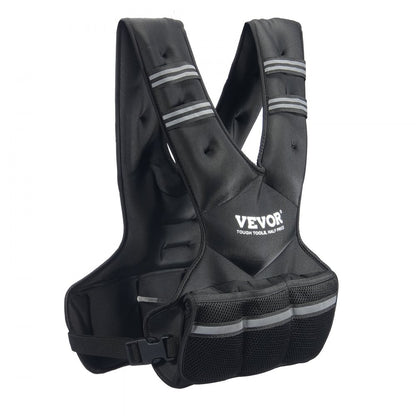 JS-VEST006-2 - Adjustable Neoprene Weighted Vest 20-32 lbs with Reflective Trim