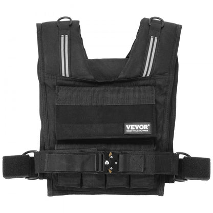 JS-VEST007 - 35lbs Adjustable Nylon Weighted Vest for Enhanced Training