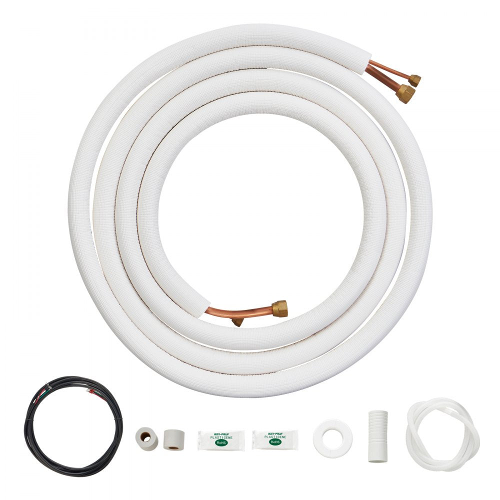 JSY-SS-SKU9 - 16ft VEVOR Mini Split Line Set with Triple-Layer Insulation