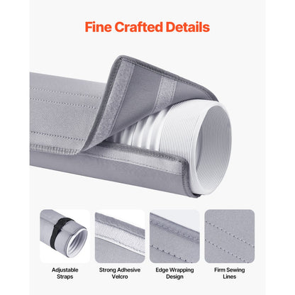 T741 - Heat-Resistant AC Hose Cover, 5" & 5.9" Diameter, Easy Install