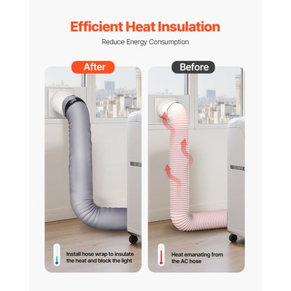 T741 - Heat-Resistant AC Hose Cover, 5" & 5.9" Diameter, Easy Install
