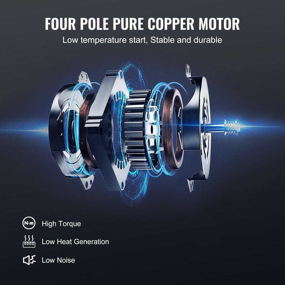 TW-1.5K - Compact 1/4 HP Vacuum Pump, 4.5 CFM, Lightweight Design