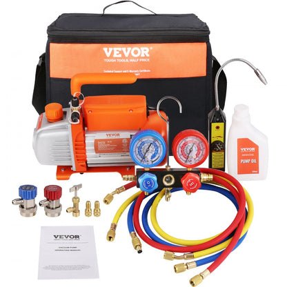 TW-1.5K - Compact 1/4 HP Vacuum Pump, 4.5 CFM, Lightweight Design