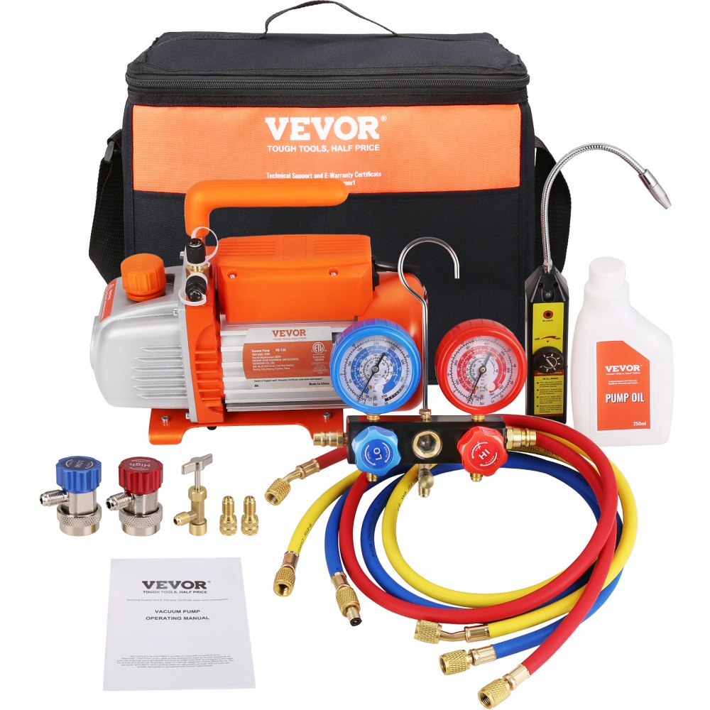 TW-1.5K - Compact 1/4 HP Vacuum Pump, 4.5 CFM, Lightweight Design