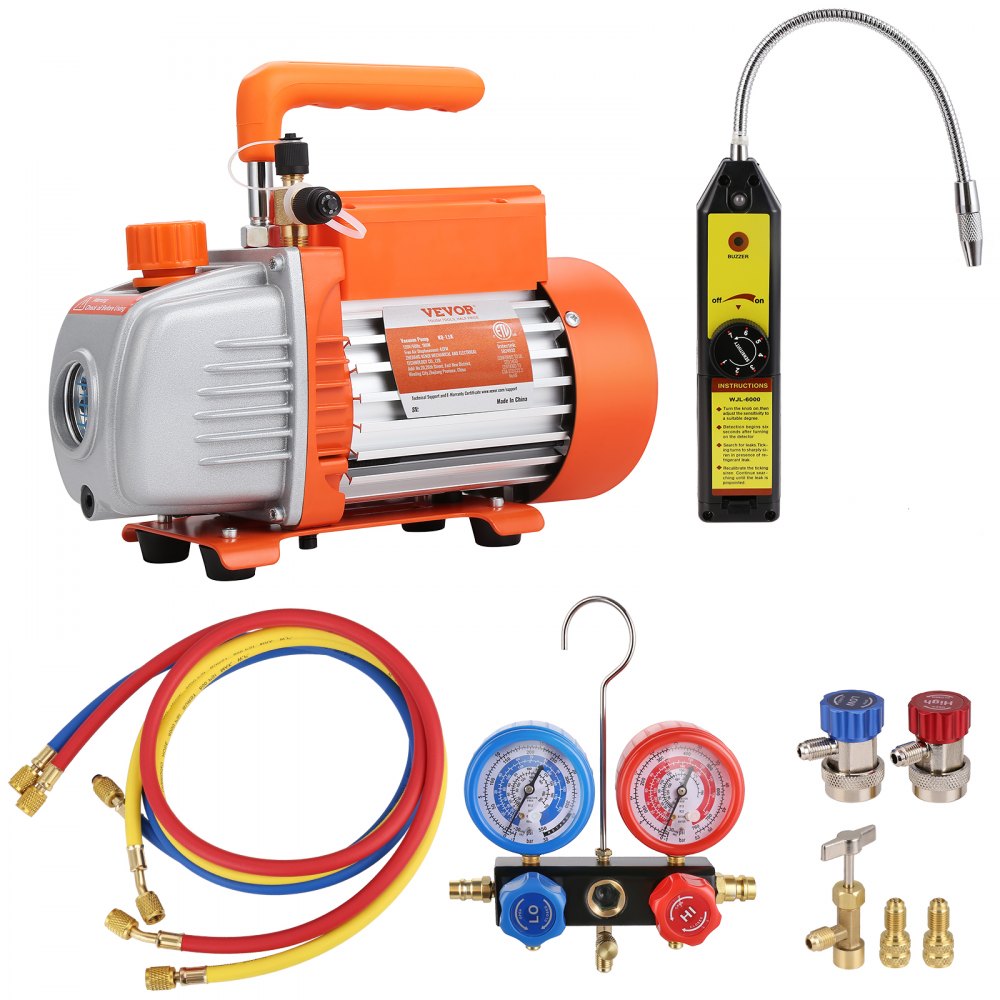 TW-1.5K - Compact 1/4 HP Vacuum Pump, 4.5 CFM, Lightweight Design