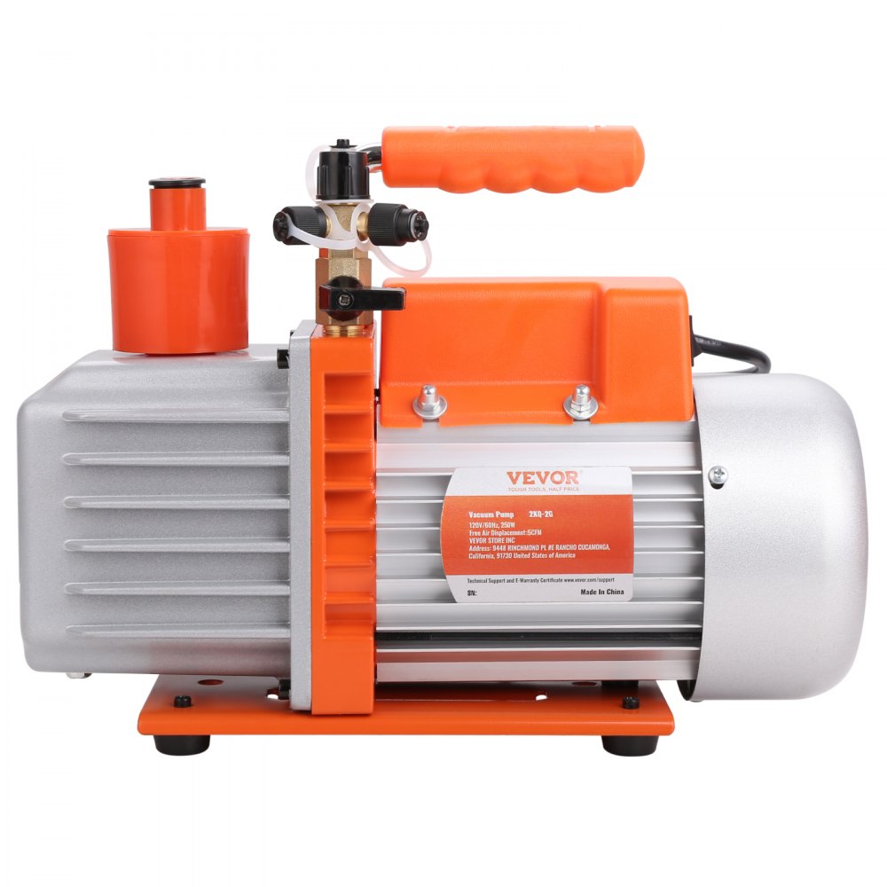 2TW-2G - VEVOR 2-Stage Rotary Vane Vacuum Pump for HVAC, 5 CFM