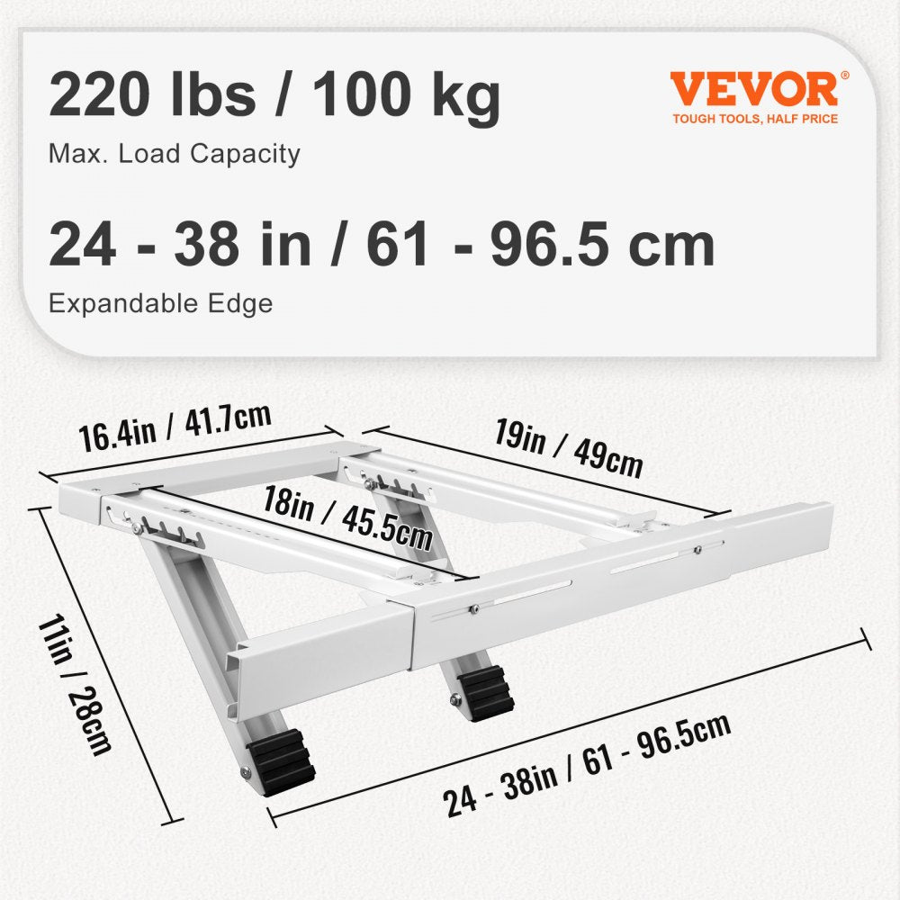 VV-ACSB-220 - Adjustable Heavy-Duty AC Bracket for 220 lb Units