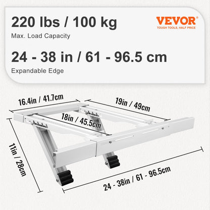 VV-ACSB-220 - Adjustable Heavy-Duty AC Bracket for 220 lb Units