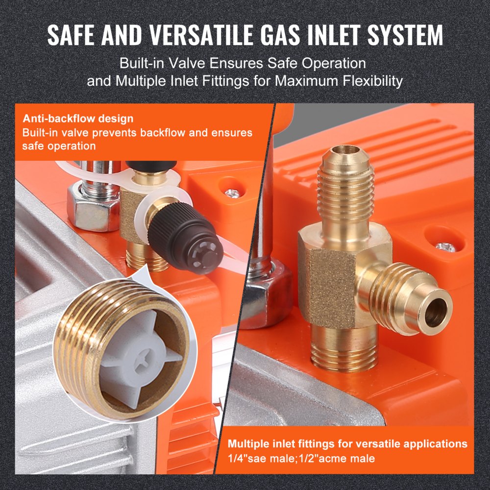 TW-1K - Compact 3.5 CFM VEVOR Vacuum Pump for HVAC & Refrigeration