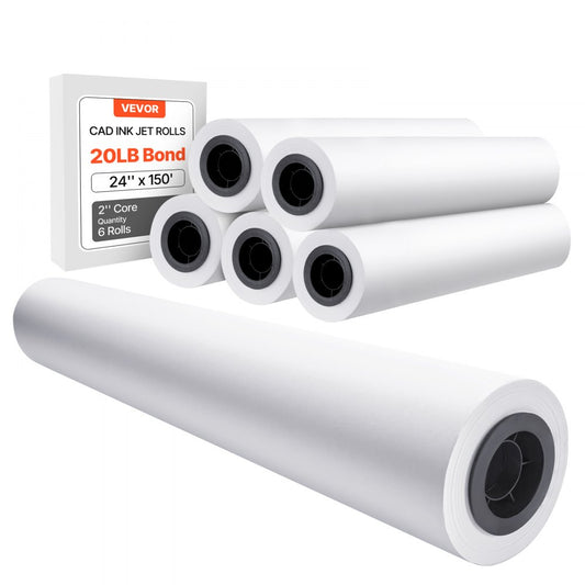 JSFL21080026P610 - 24" x 150' VEVOR Wide-Format Paper for Clear Printing