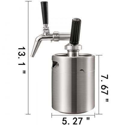 010880055922 - Portable 2L Stainless Steel Nitro Coffee Maker for Easy Brewing