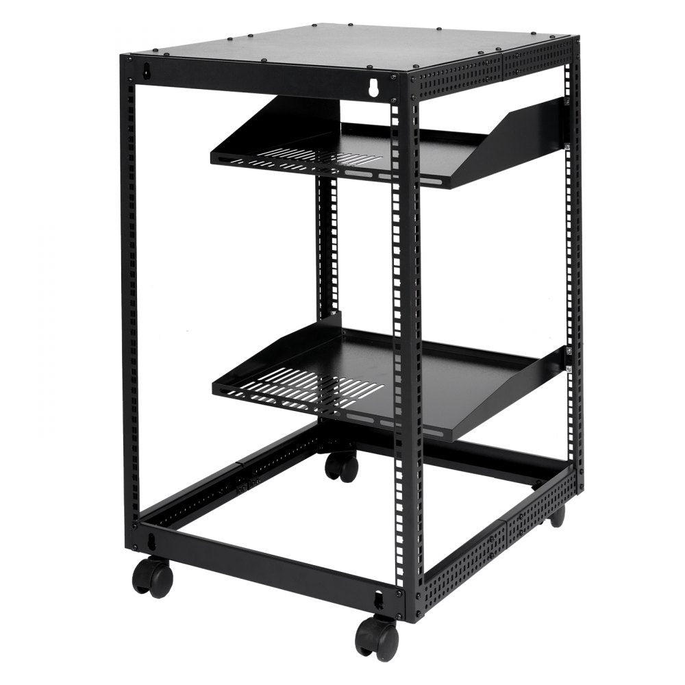 HT-W6415 - Compact 15U Open Frame Server Rack for Small Spaces