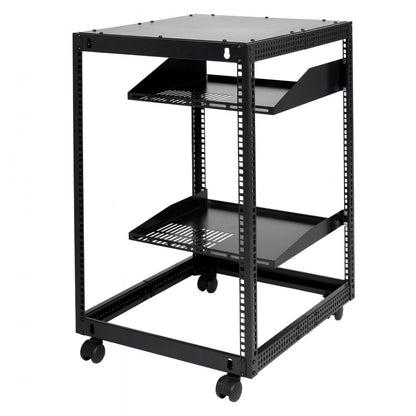 HT-W6415 - Compact 15U Open Frame Server Rack for Small Spaces