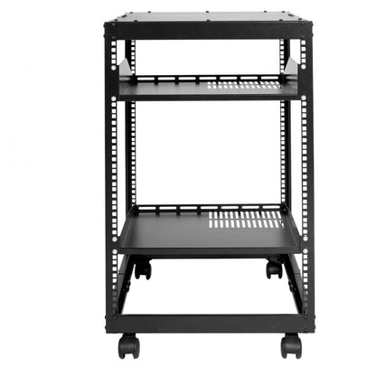 HT-W6415 - Compact 15U Open Frame Server Rack for Small Spaces