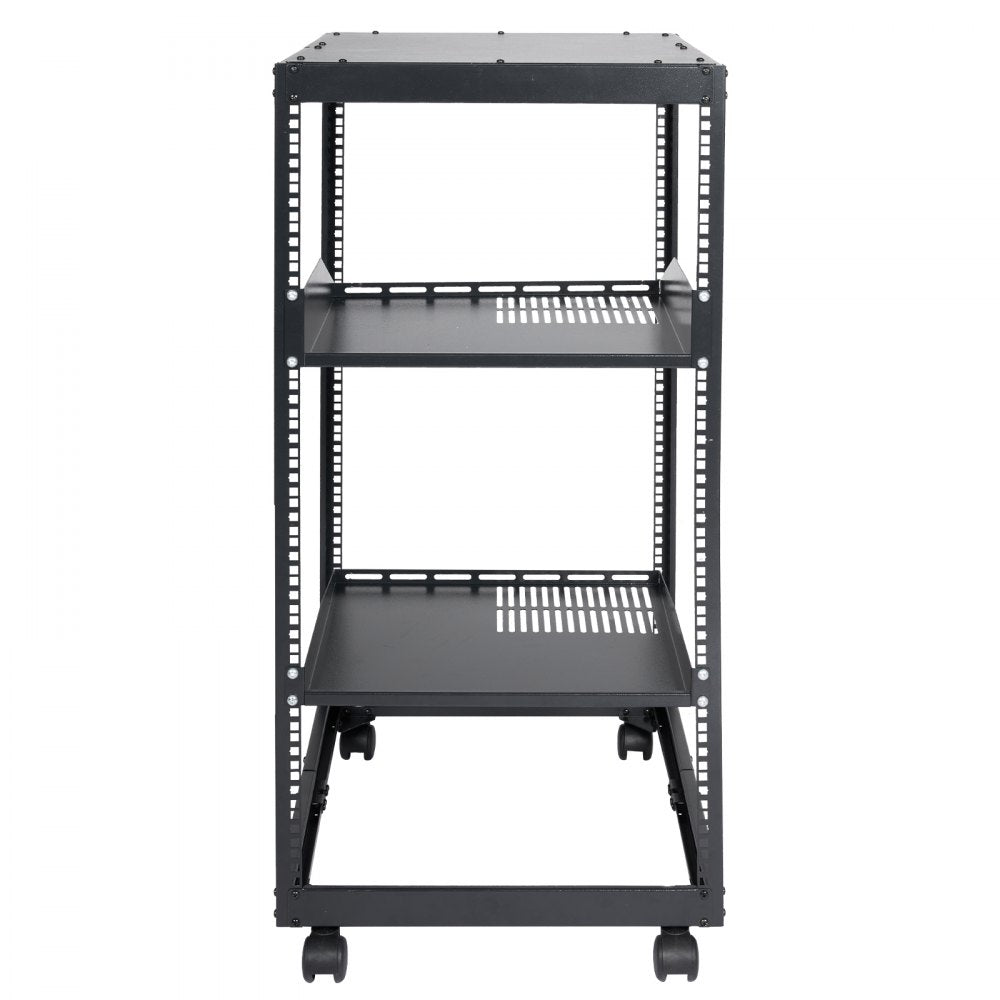 HT-W6420 - Durable 20U Open Frame Server Rack, 23'' x 20.1'' x 38.7''