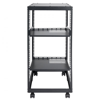 HT-W6420 - Durable 20U Open Frame Server Rack, 23'' x 20.1'' x 38.7''