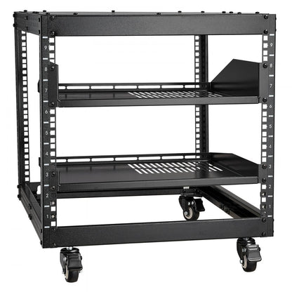 SPT-504-09 - 9U Adjustable Server Rack, 23"-40", Mobile with Accessory Kit