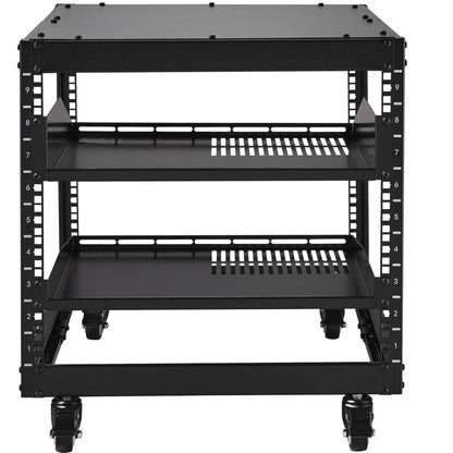 SPT-504-09 - 9U Adjustable Server Rack, 23"-40", Mobile with Accessory Kit