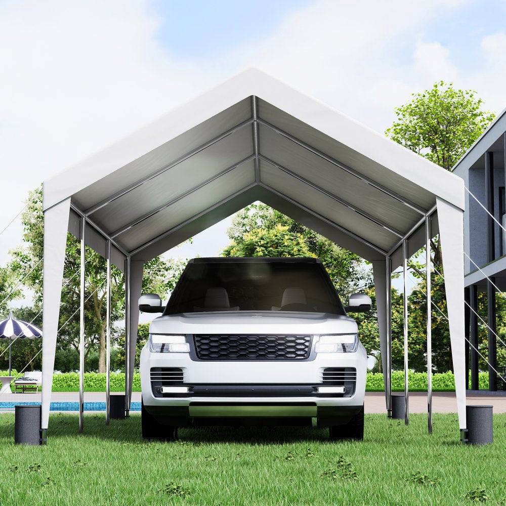 010595014191 - 10x20 ft VEVOR Heavy-Duty Carport with Reinforced Poles