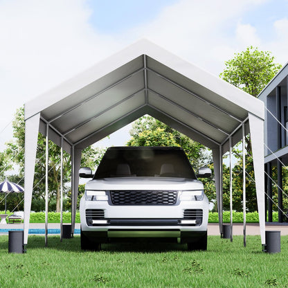 010595014191 - 10x20 ft VEVOR Heavy-Duty Carport with Reinforced Poles