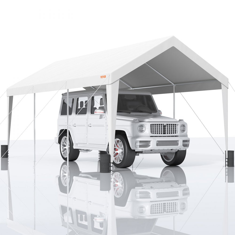 010595014191 - 10x20 ft VEVOR Heavy-Duty Carport with Reinforced Poles