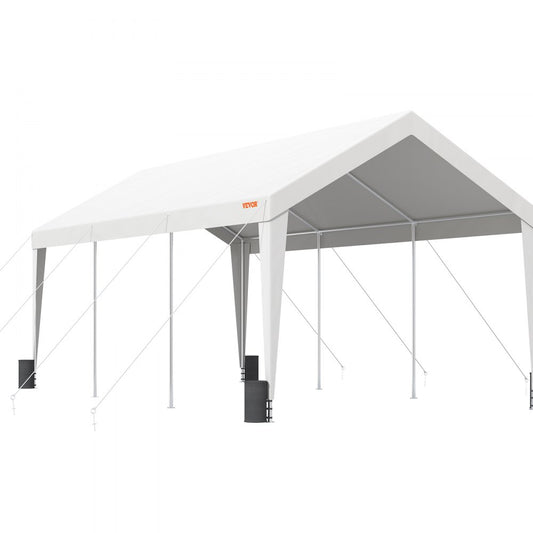 010595014191 - 10x20 ft VEVOR Heavy-Duty Carport with Reinforced Poles