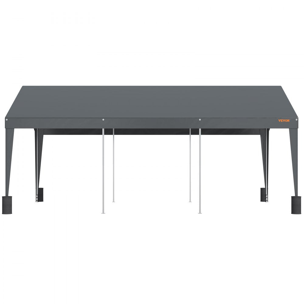 010180243447 - 10x20ft Heavy-Duty Carport with Steel Frame and Stability Features