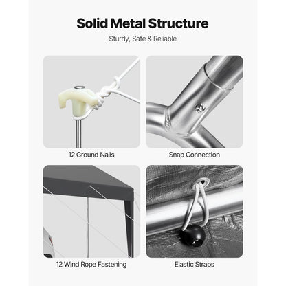 SXYJSCK-KFS1020FT-G - 10x20 FT Heavy-Duty Portable Garage for Cars & RVs