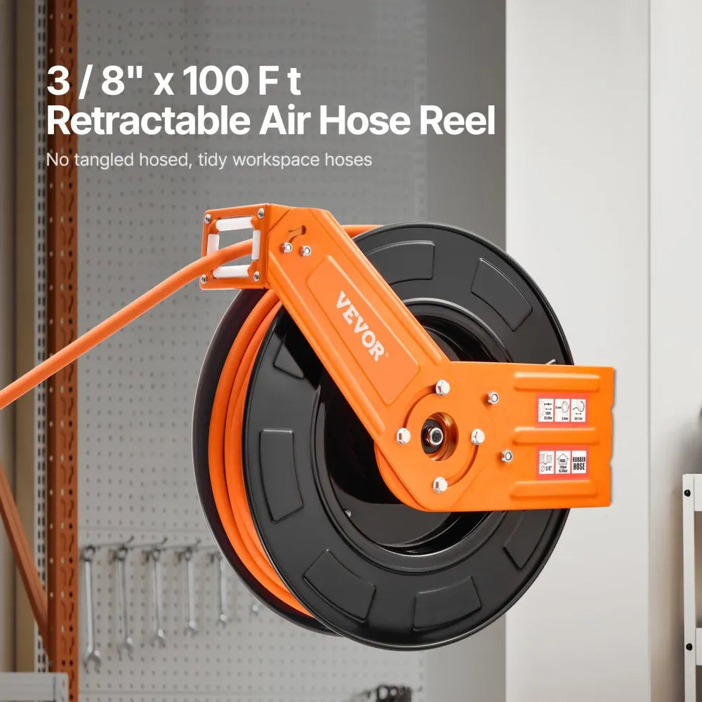 NT-A30 - 100ft Retractable Air Hose Reel with Auto-Rewind System