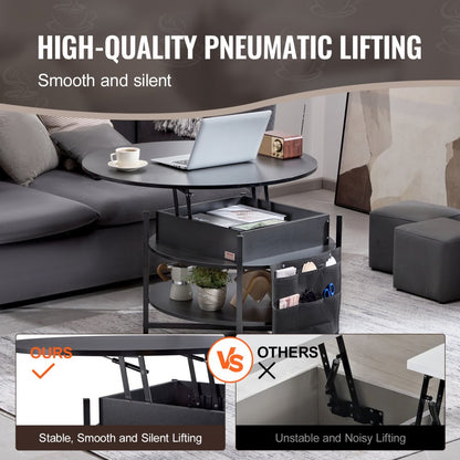 KLCT-13 - Adjustable 35.3" Coffee Table for Dining & Work