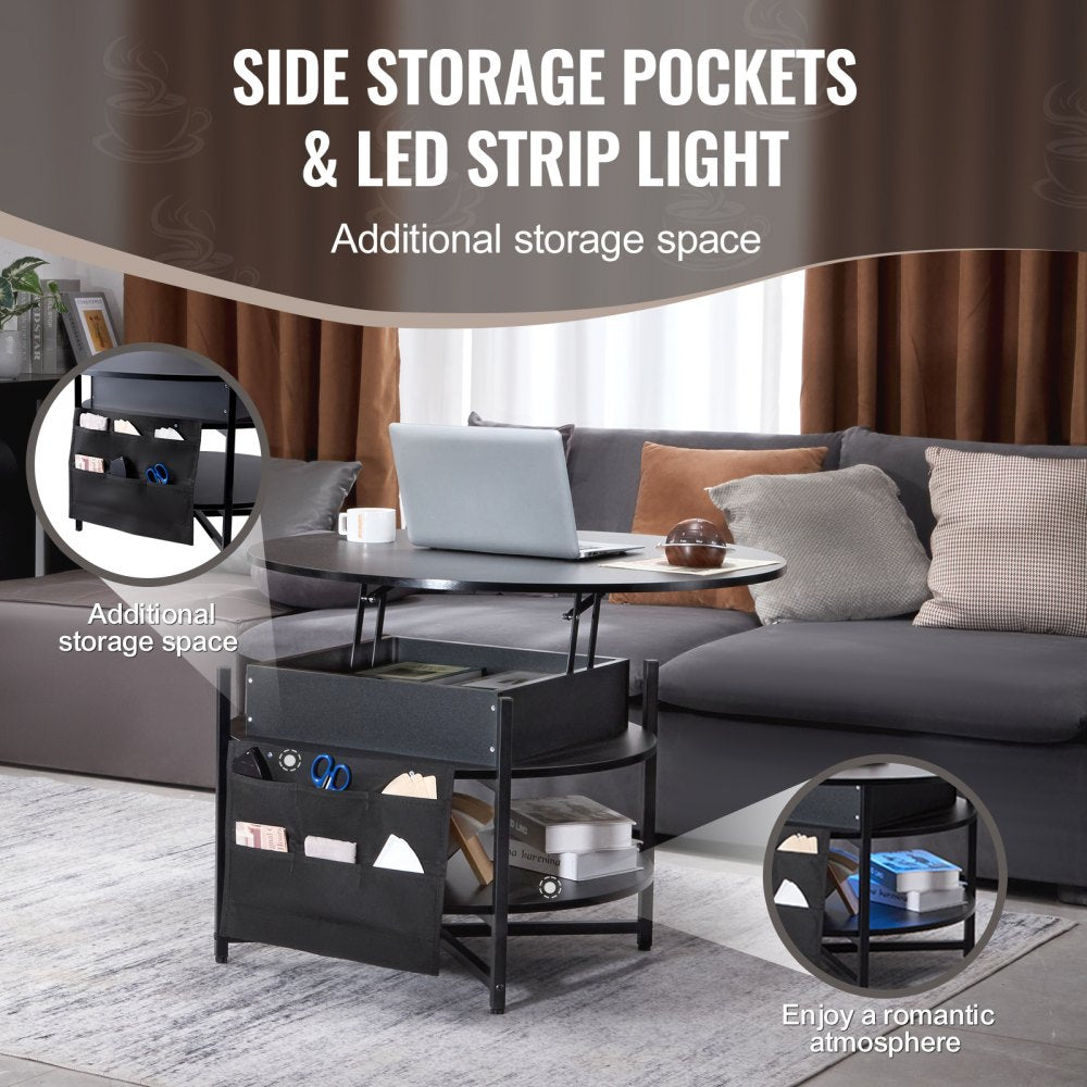 KLCT-13 - Adjustable 35.3" Coffee Table for Dining & Work