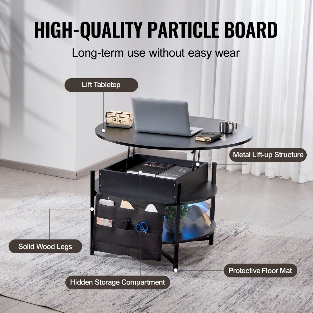 KLCT-13 - Adjustable 35.3" Coffee Table for Dining & Work