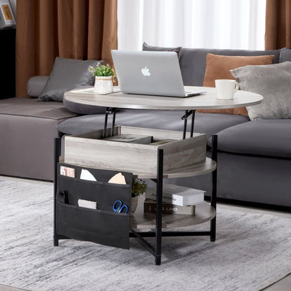 KLCT-14 - Adjustable Lift Top Coffee Table with Hidden Storage Compartments