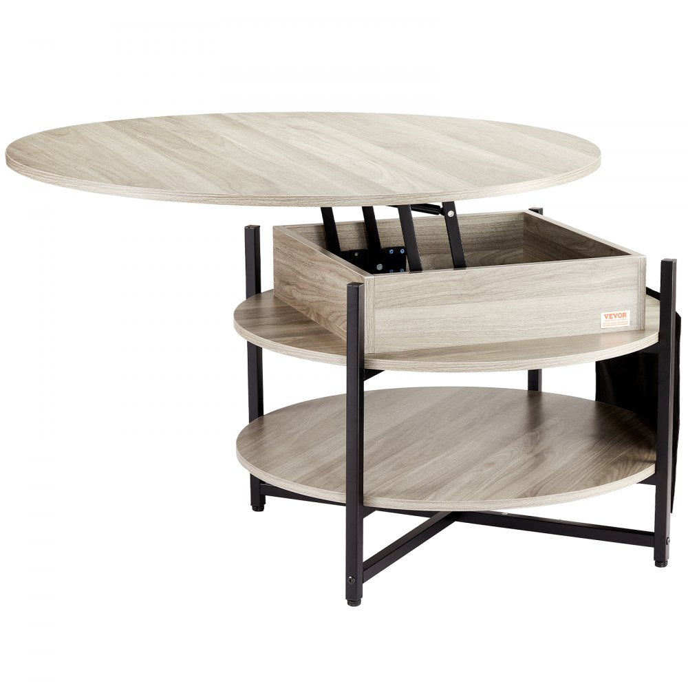 KLCT-14 - Adjustable Lift Top Coffee Table with Hidden Storage Compartments