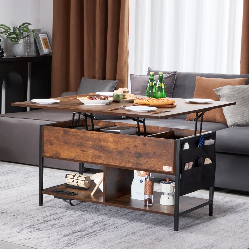 KLCT-05 - Versatile Lift-Top Coffee Table with Storage & Ambient Lighting