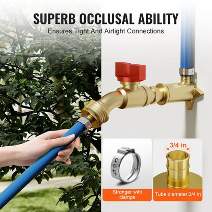 PF5c-S3/4x3/4F Ⅱ - Durable Brass 3/4" Pipe Fittings, 12PCS Set