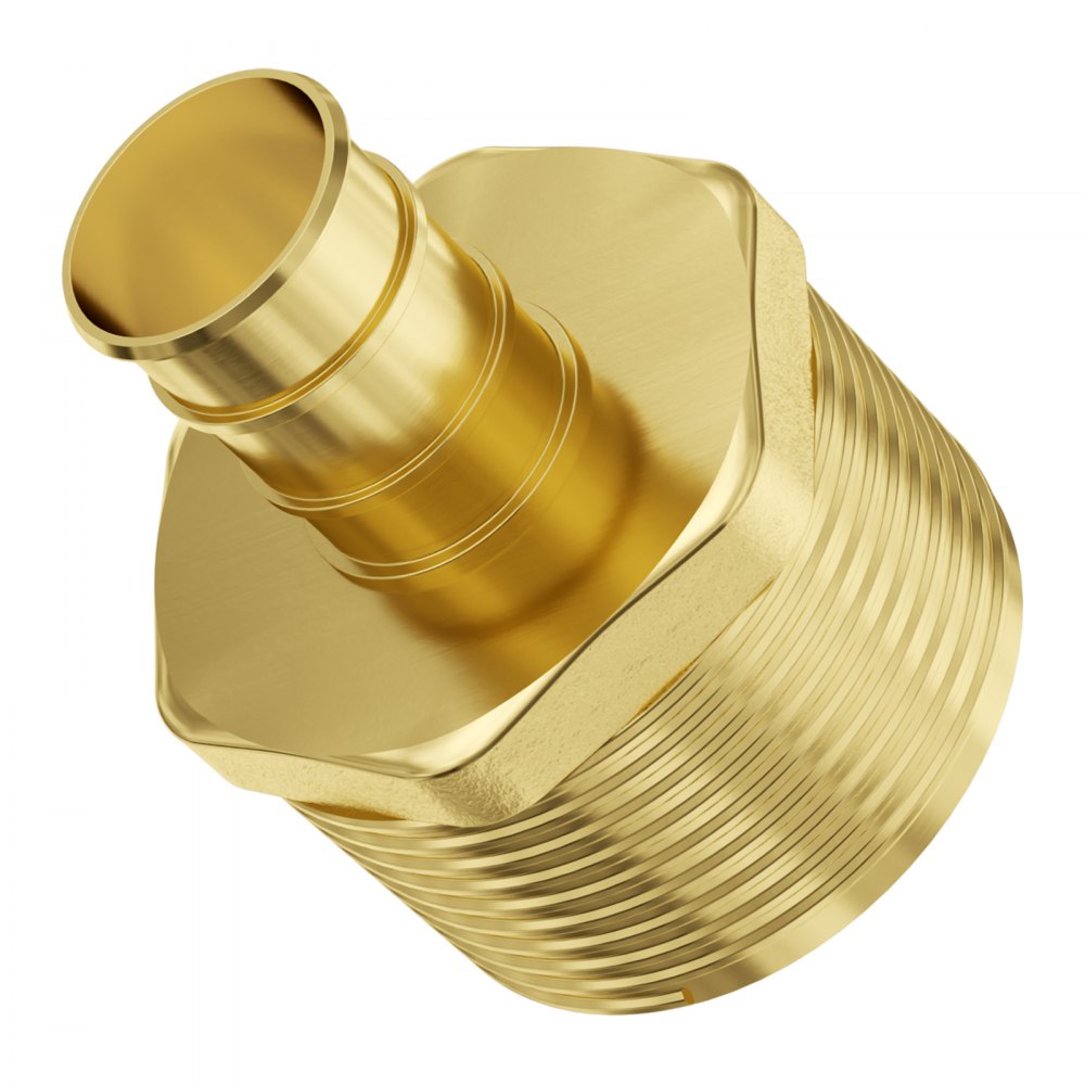 PF5c-S1/2x1/2M Ⅱ - 25PCS Brass Pipe Fittings for Plumbing Projects