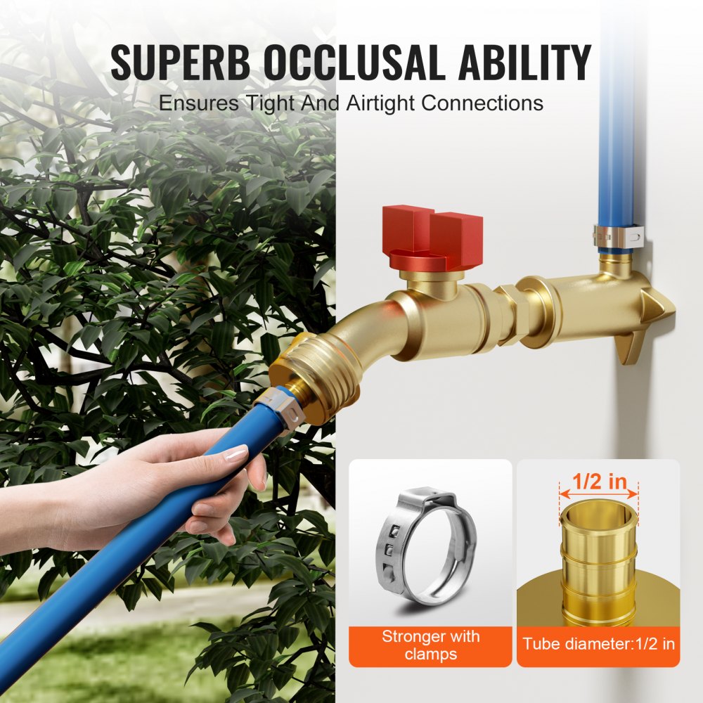 PF5c-S1/2x1/2M Ⅱ - Durable Lead-Free Brass Pipe Fittings, 20PCS