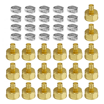 PF5c-S1/2x1/2M Ⅱ - Durable Lead-Free Brass Pipe Fittings, 20PCS